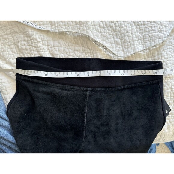 Hale Bob Medium Women’s Black Pig Suede Pants Skinny Pull On Ankle - Picture 4 of 15